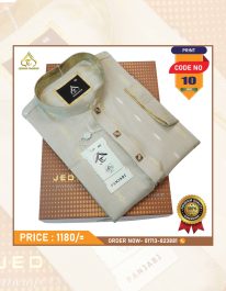 লেমন কালারের স্মার্ট স্লাপ কাপরের পাঞ্জাবী